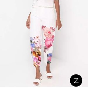 NWT Desigual X Christian Lacroix Floral White Trousers Size:XS